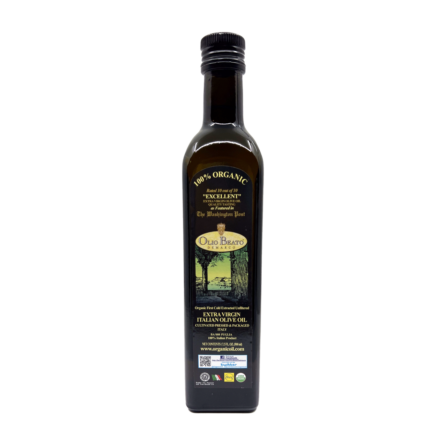 Olio Beato Extra Virgin 100% Organic Olive Oil – Olio2go